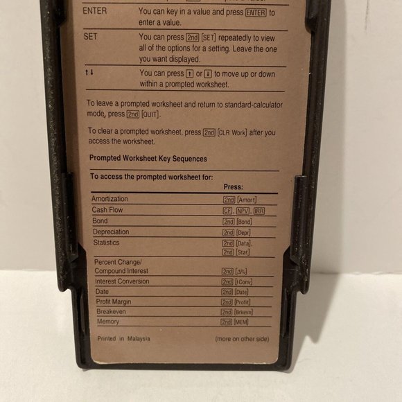 Vintage 1996 Texas Instruments BA II Plus Calculator Advanced Business Analyst - Picture 9 of 9